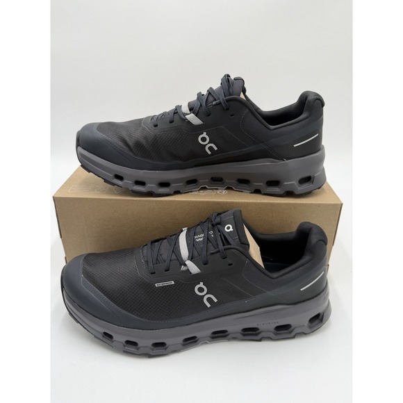On Men's Cloudvista 2 Waterproof Size 12 BlackEclipse 3ME30140106 New